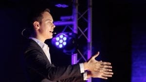 Jamie performing magic in Essex at a casino