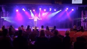 Performing on stage at Butlins